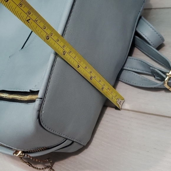 Big Buddha Womens Light Blue Metallic Pouch Backpack main image 10